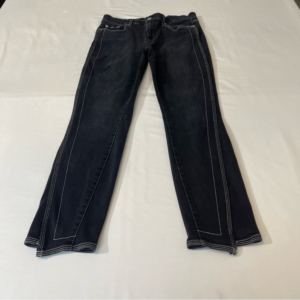 7 FOR ALL MANKIND WOMENS BLACK DENIM JEANS SZ 28 VERY GOOD CONDITION, PR…